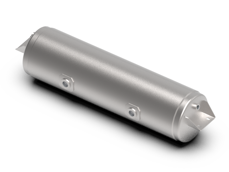 Air tank 8" x 32" center-to-center (c/c), 2 holes 3/4 NPT