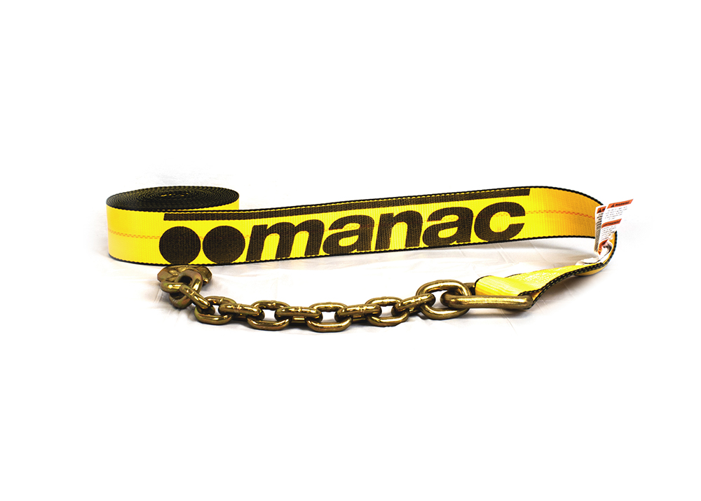 Strap 3" x 30' w/chain & hook