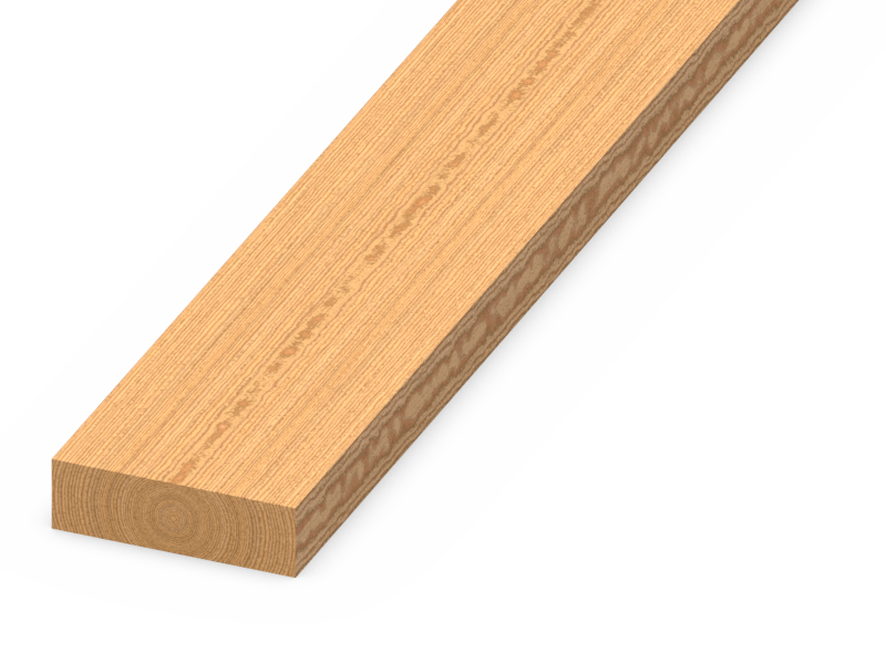 Floor oak board 1-1/8" x 3-3/4" x 8'