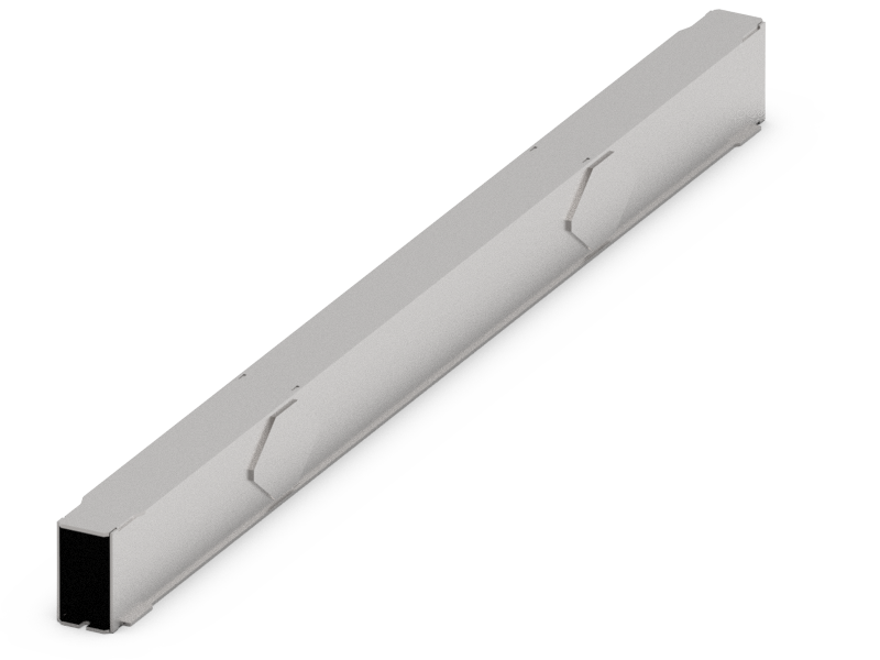 Fabricated single pocket/box for 7" bunk curved