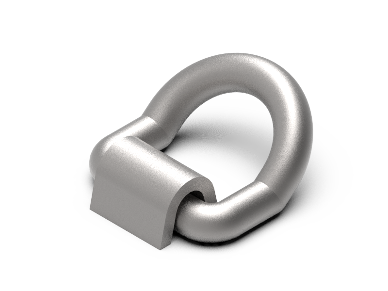 D-ring, forged steel 1" curved