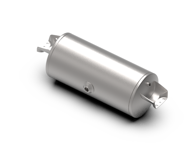 Air tank, 9.5" steel, 27.5" c/c, 1 hole 3/4 NPT