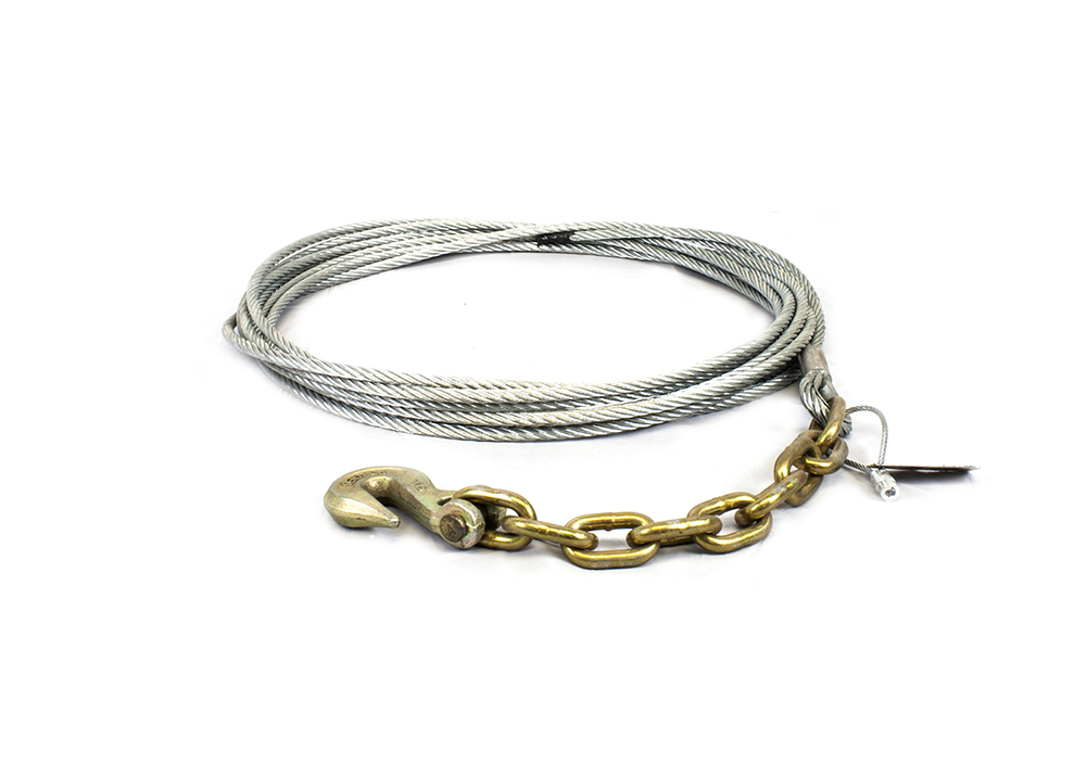 Steel cable with hook & chain