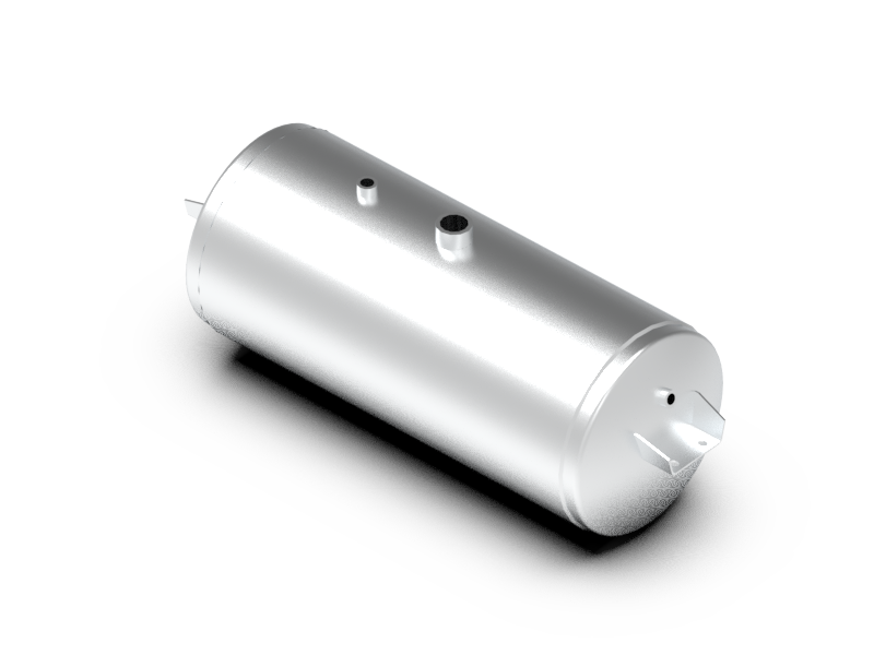 Calcium tank, aluminum, 2 holes on top, 12'' x 32'