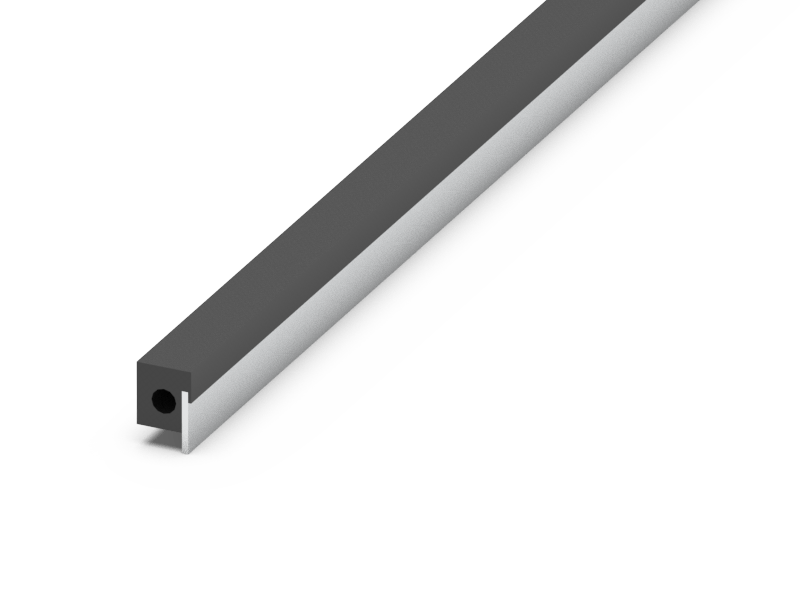 Rubber gasket with aluminum lip